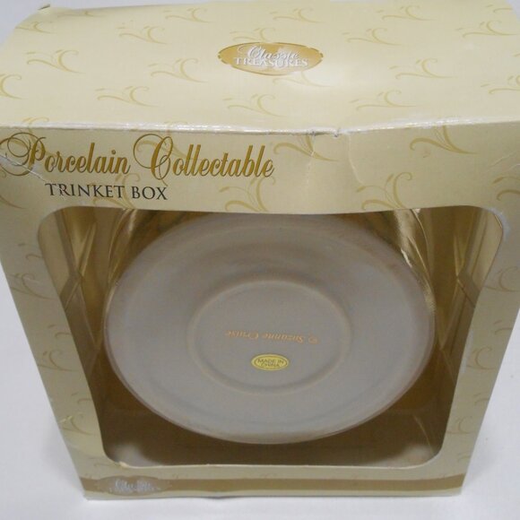 VTG CLASSIC TREASURES SUZANNE CRUISE PORCELAIN TRINKET BOX THE LORD IS MY SHEPHE - Picture 6 of 9